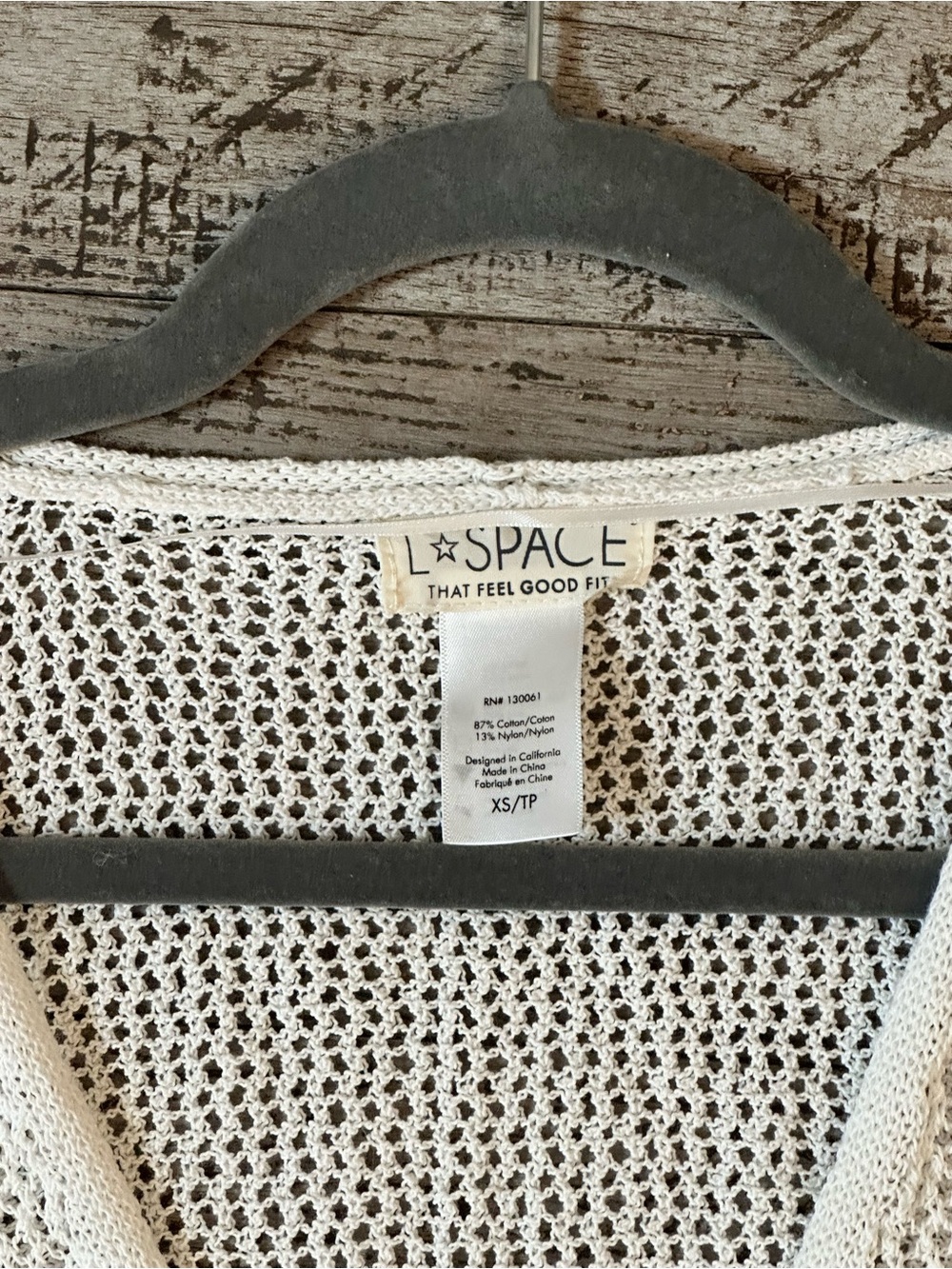 L SPACE Cream Open-Knit Sleeveless Maxi Cover-Up - Picture 4 of 5